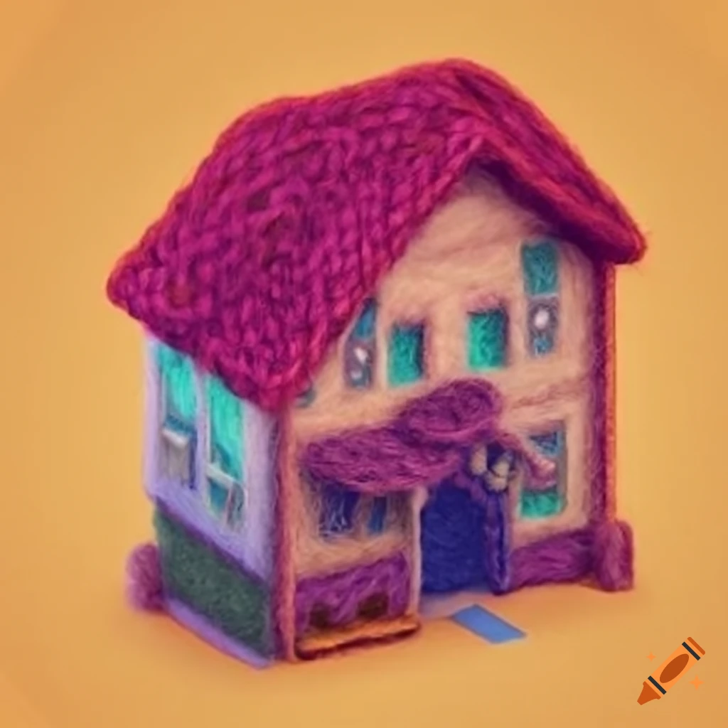 Stardew valley in felted wool on Craiyon