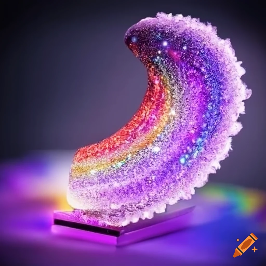 Stunning beauty grinding rails with rainbow sparkles