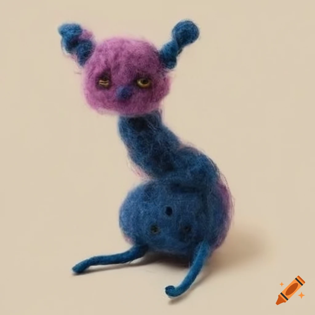 Felted wool imaginary creatures