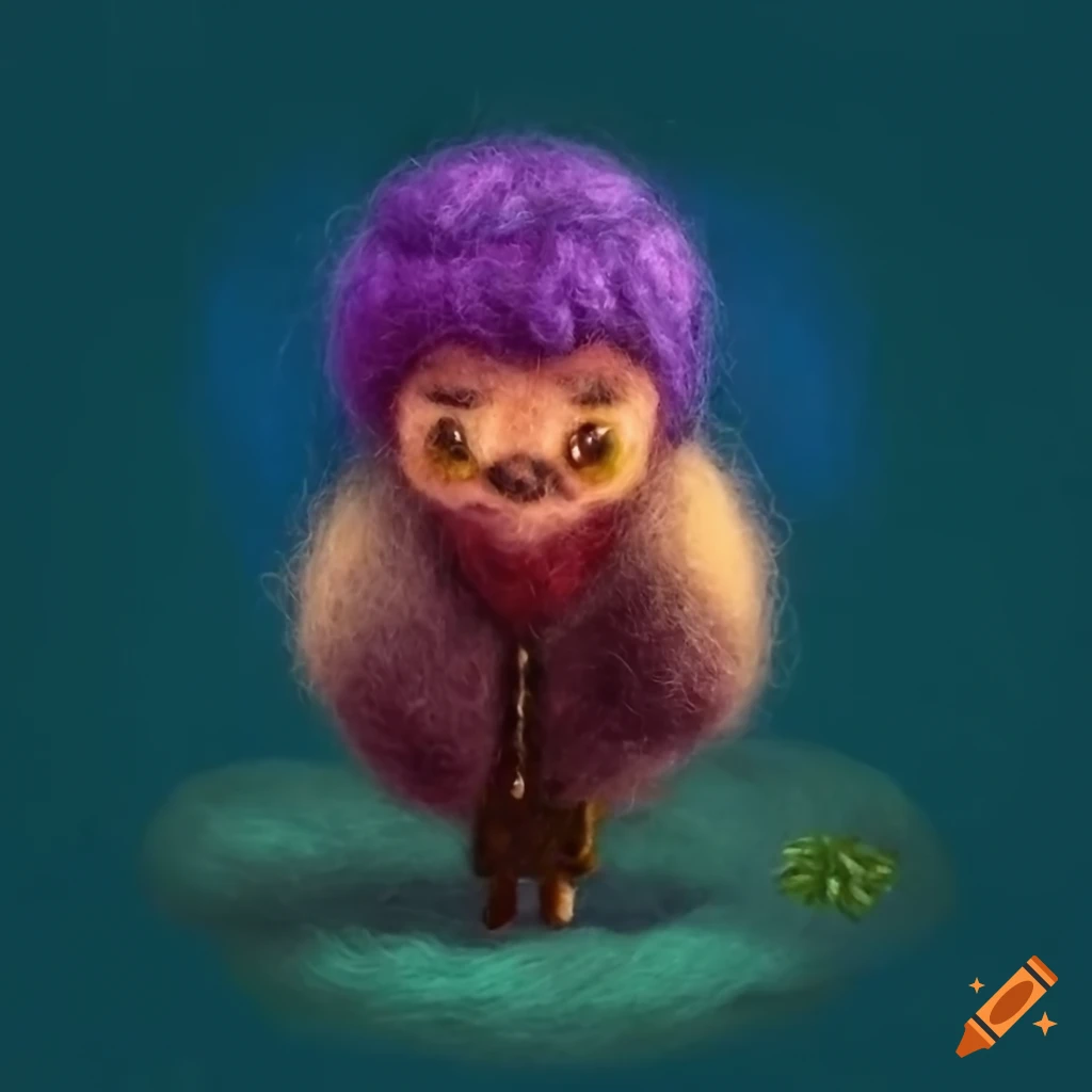 Stardew valley crafted from felted wool on Craiyon