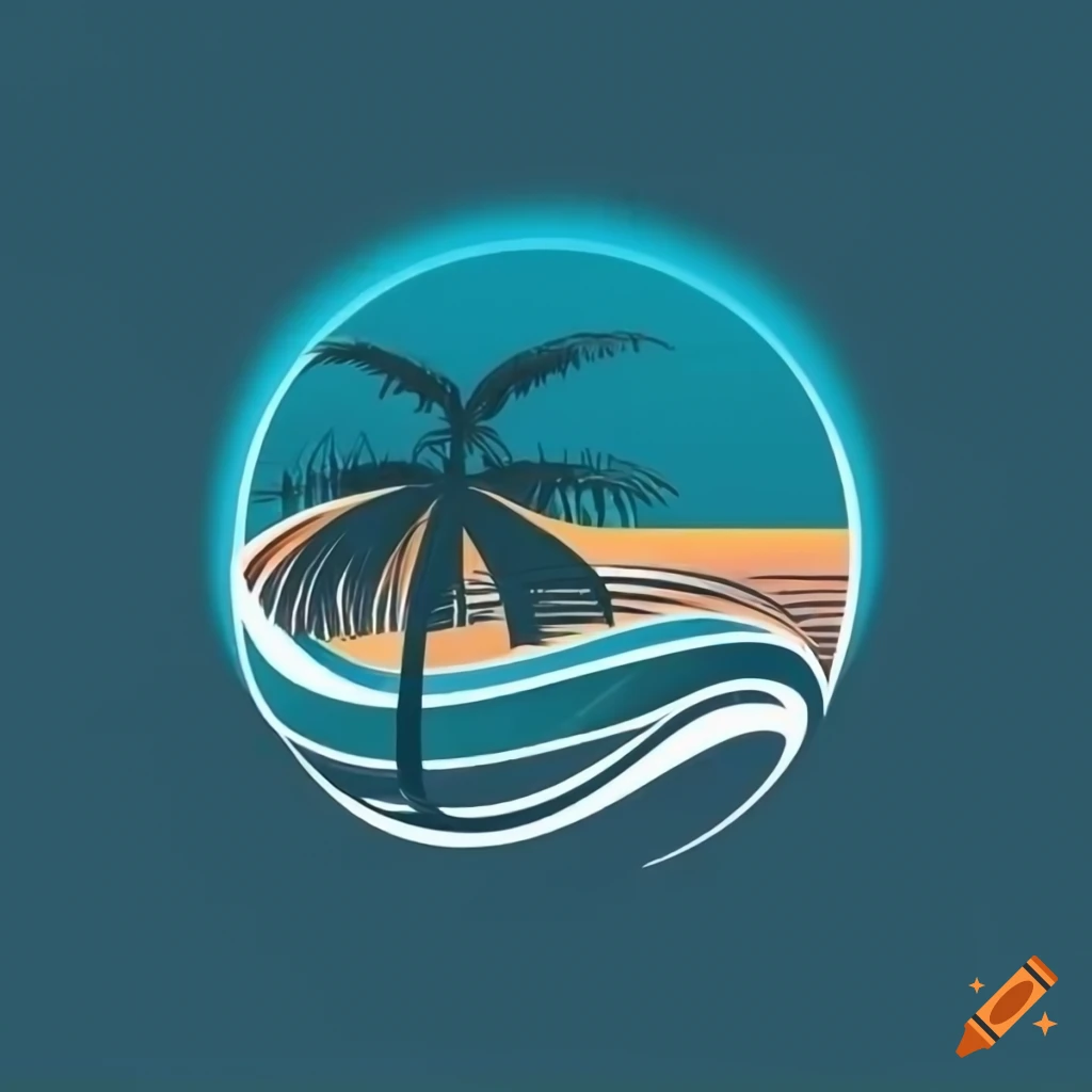 Tropical Logo Design With Palm Trees And Ocean Waves On Craiyon tropical-logo-design-with-palm-trees-and-ocean-waves-on-craiyon