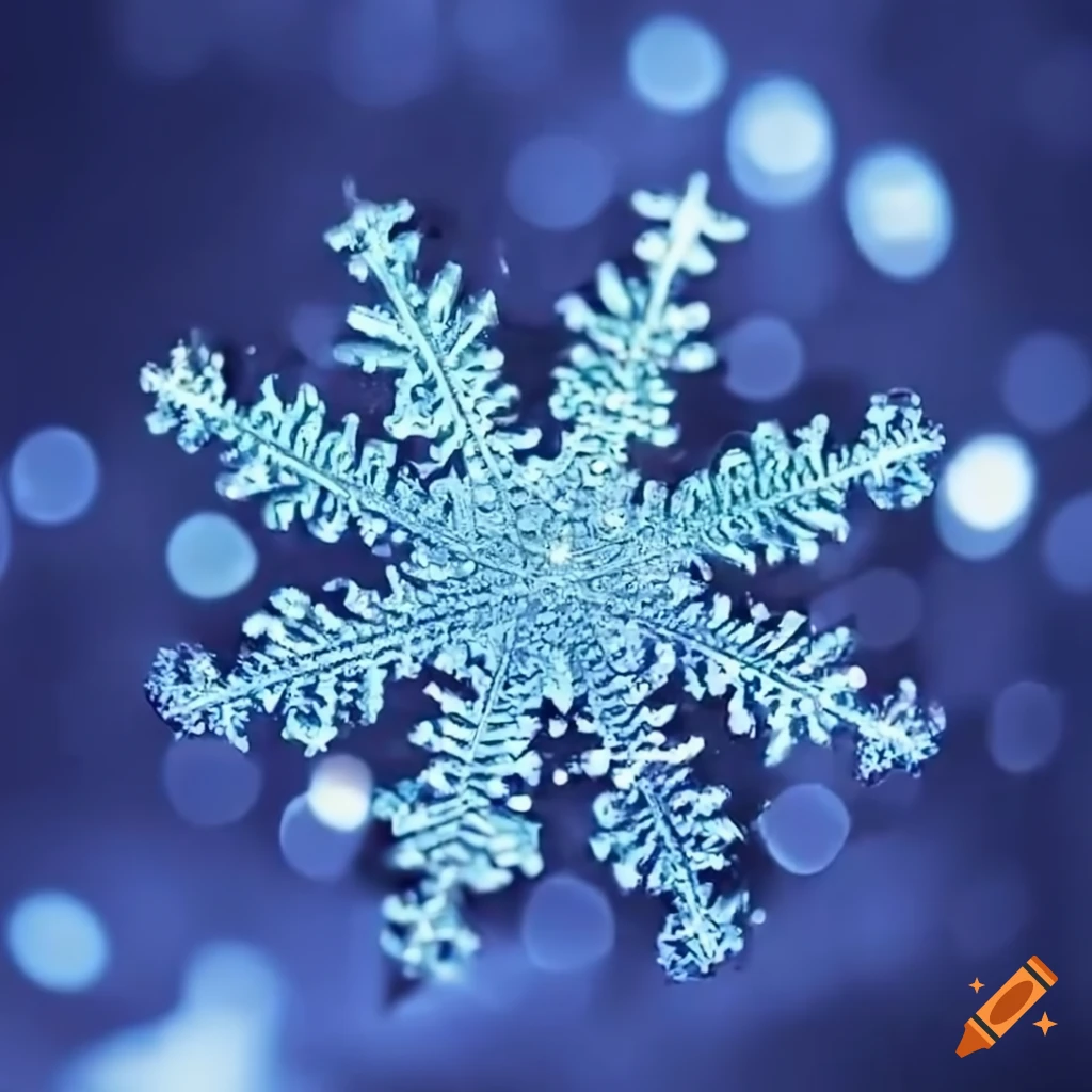 Detailed glittering snowflake inside a snowglobe on Craiyon