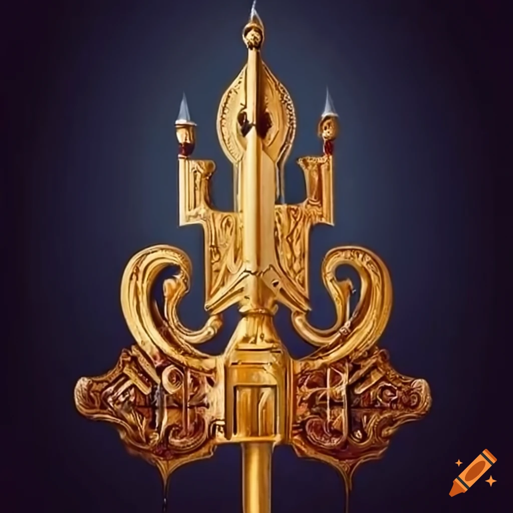 Ukrainian trident religious icon