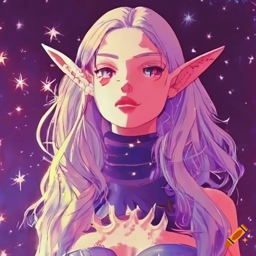 Retro Anime Aesthetic Celestial Elf On Craiyon 6227