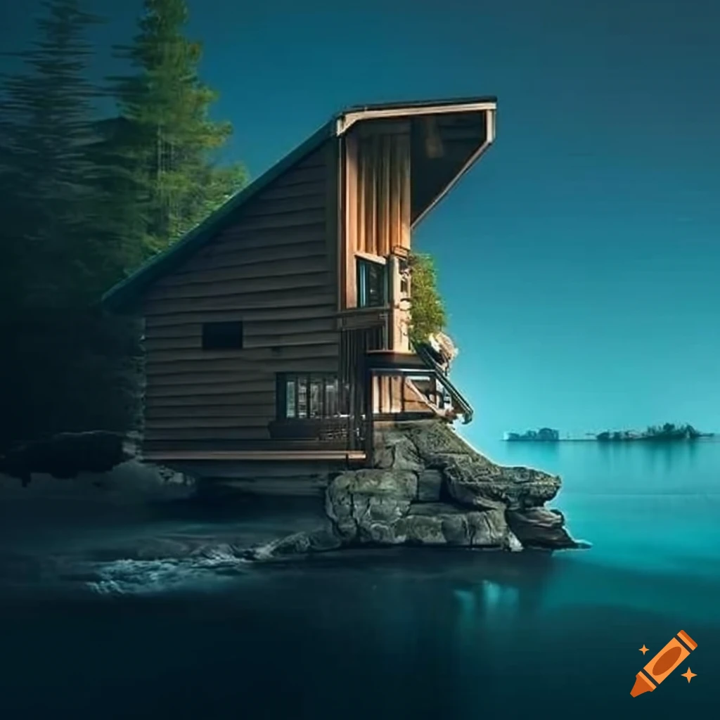 High definition detailed novel poster in an organized cabin setting on ...