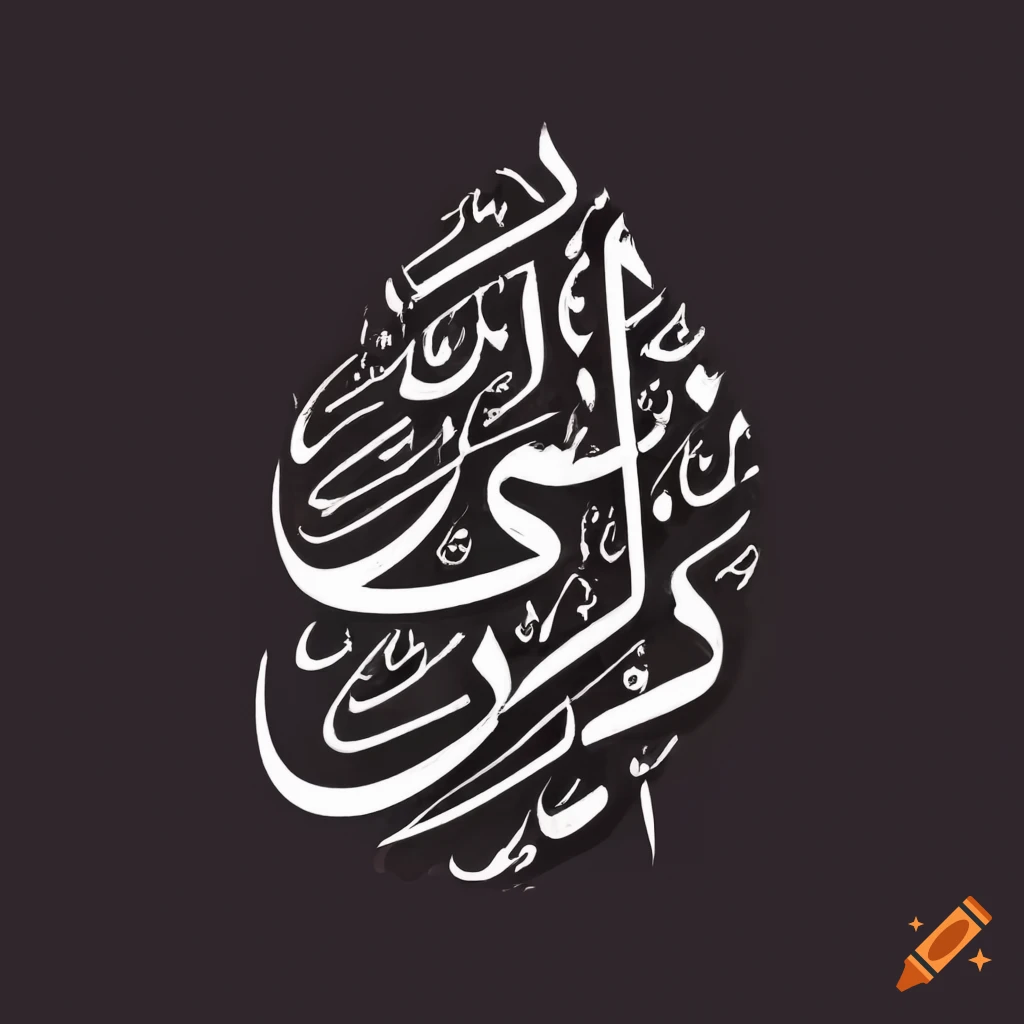 Arabic calligraphy of the Shahada with colorful floral patterns