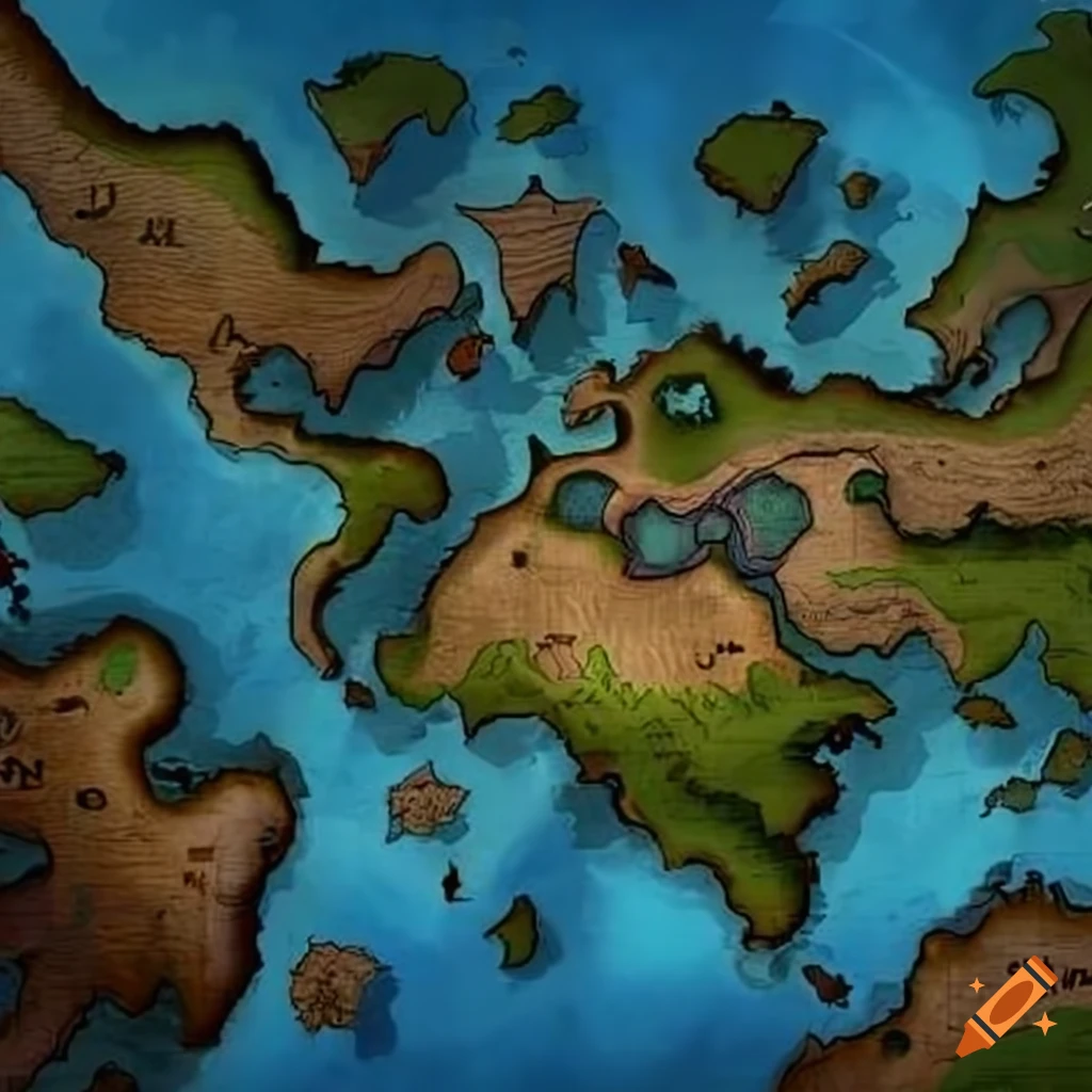 Fantasy world map