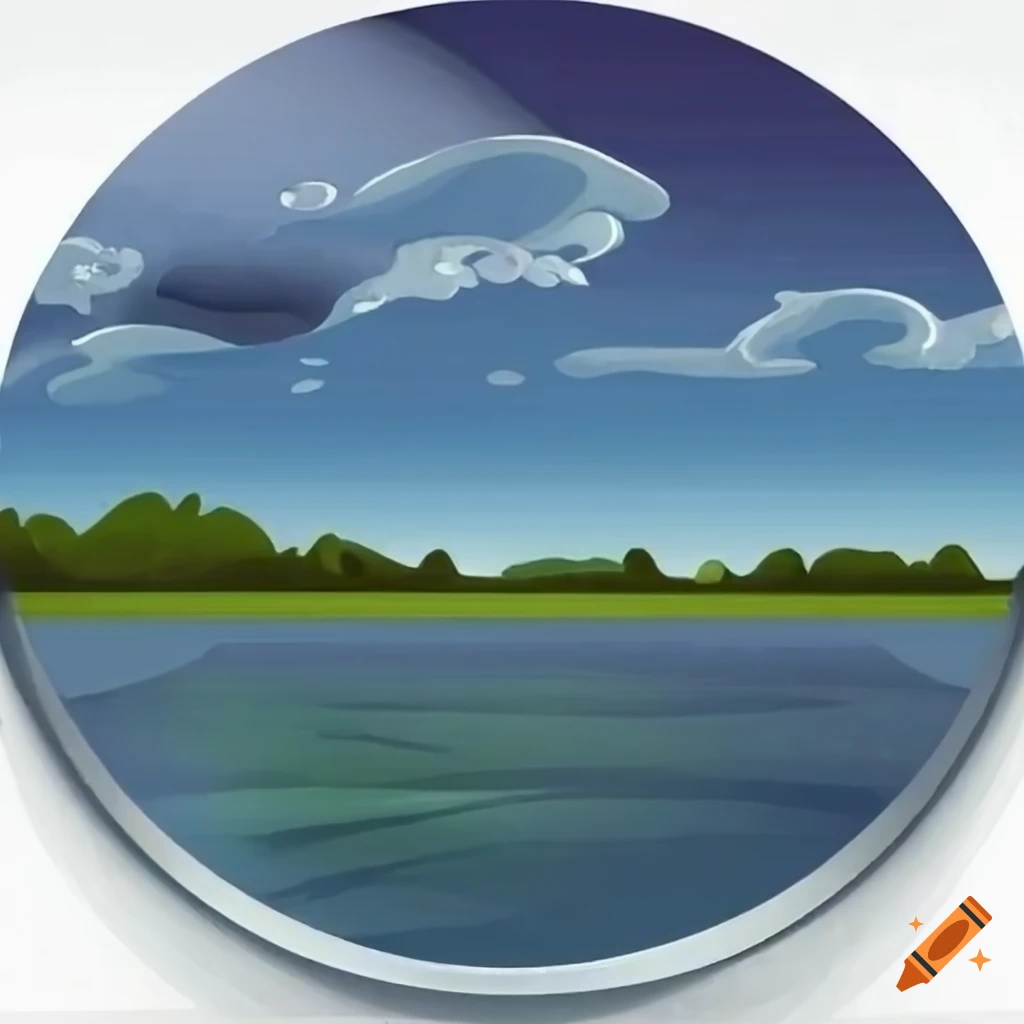 Circle with a river