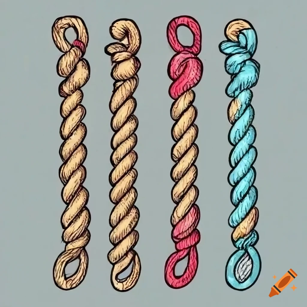Vintage rope drawing on Craiyon