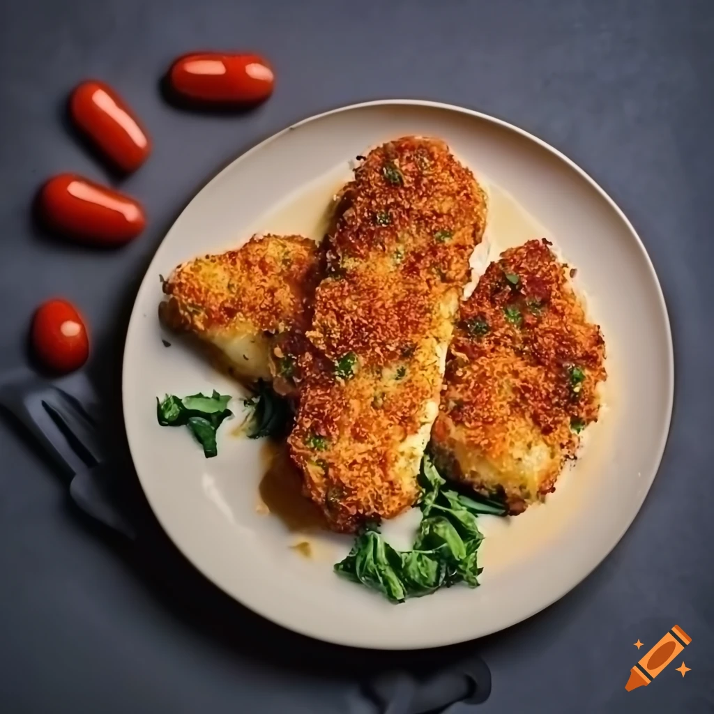 Stuffed chicken Milanese with Mozzarella, tomatoes, and spinach