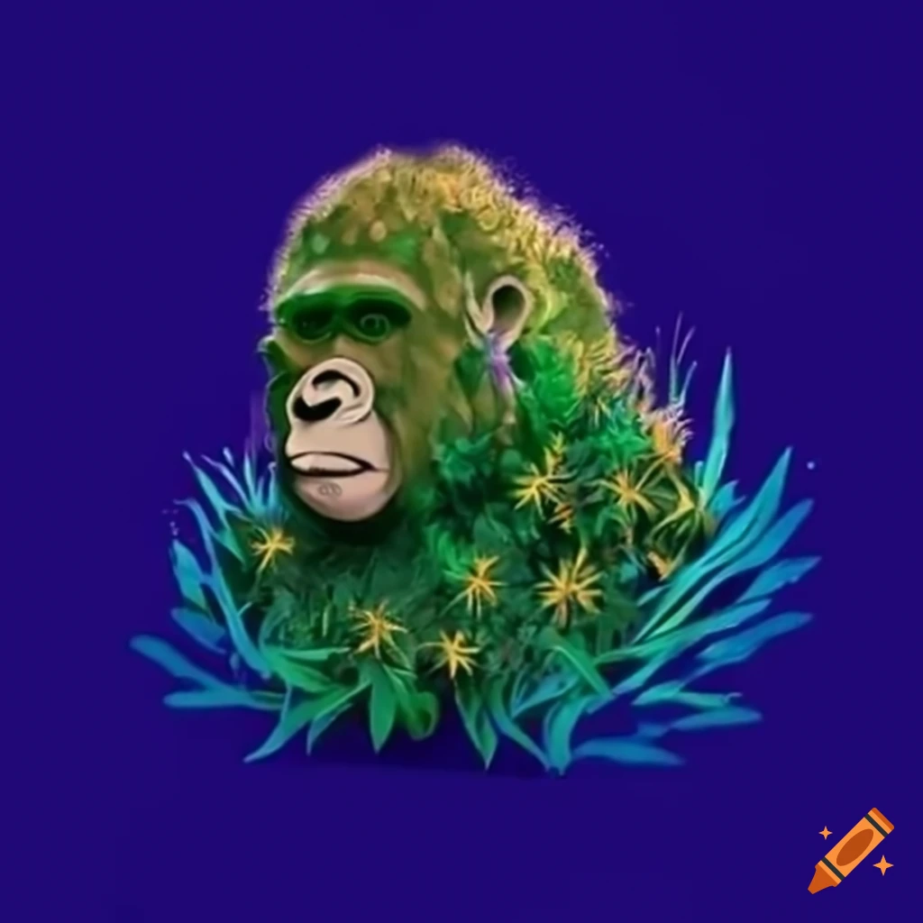 Gorilla Glue Cannabis Plant with gorilla motif