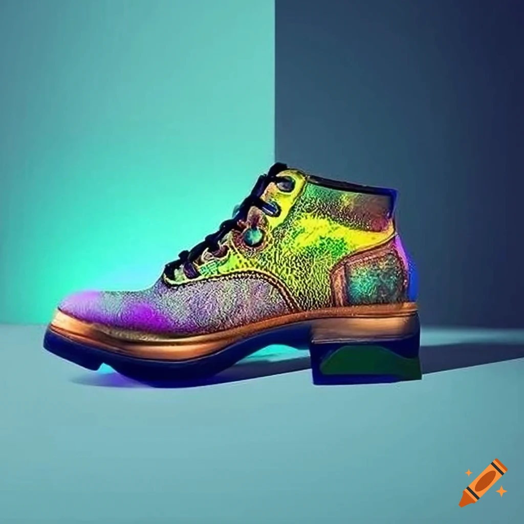 Urbaninspired shoe design with distressed leather and reflective