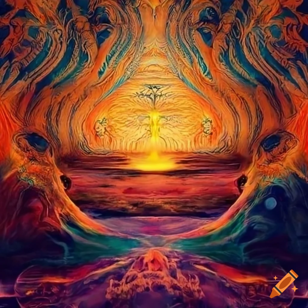 Dreamtime Signs Australian Dreamtime landscape with traditional religious background on ...