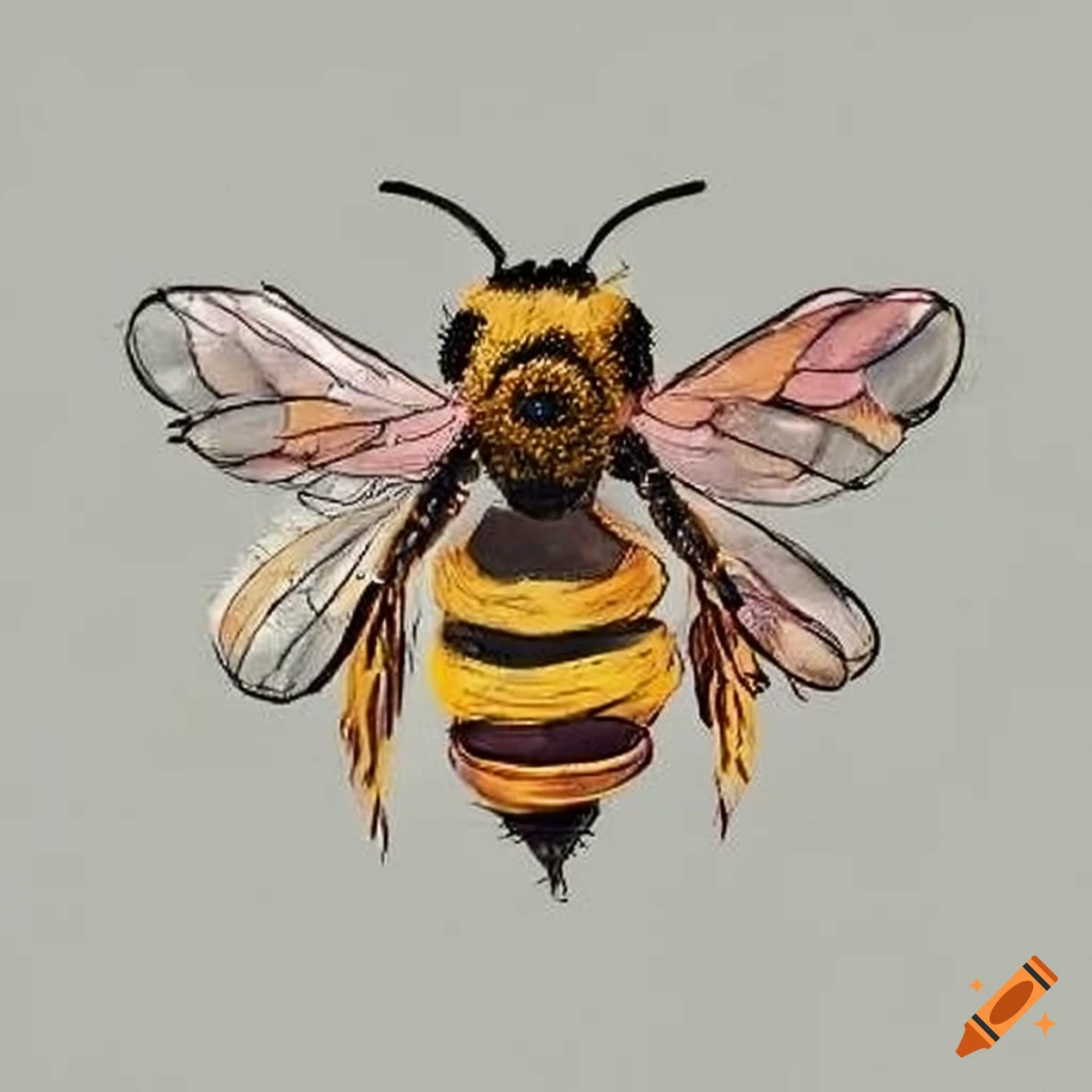 Bee in raspberry style classic