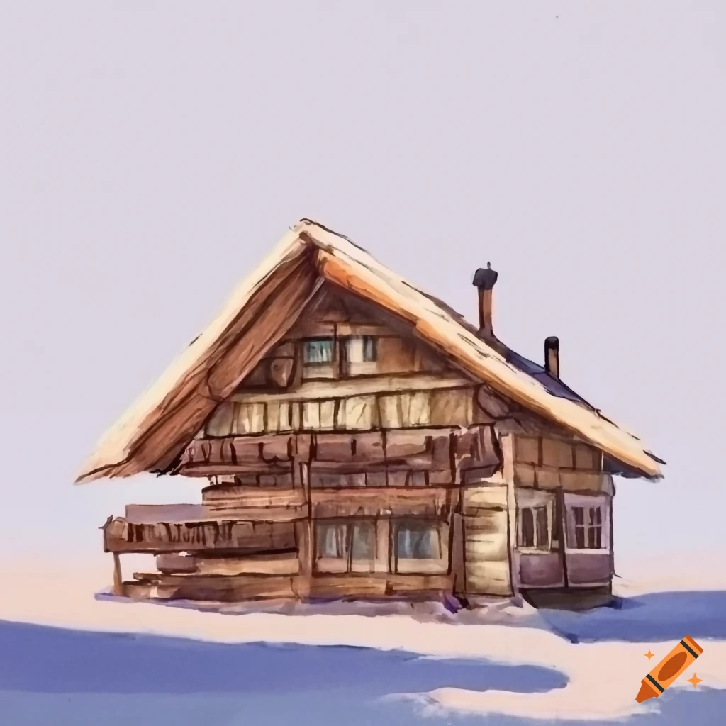 Traditional Austrian house with white walls and wooden upper half, ideal for a shop