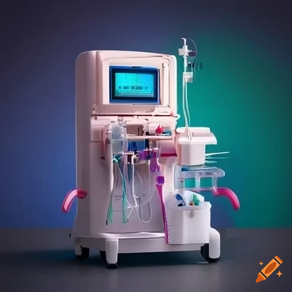 Advanced dialysis machine with RenovaFlowAI logo