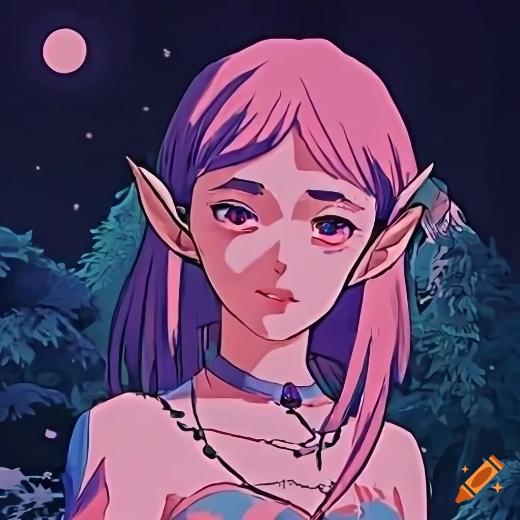 Retro Anime Aesthetic Elf Character On Craiyon 1854