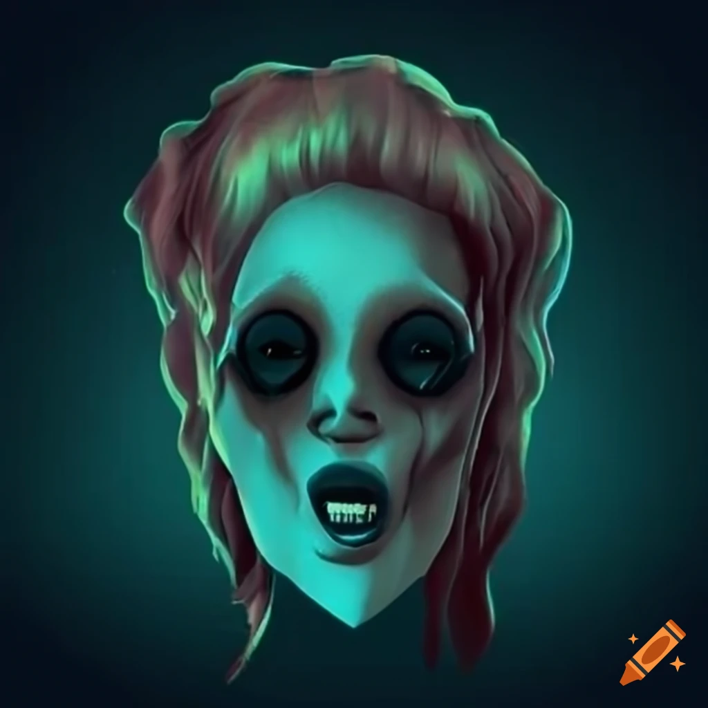 Stylized badge for horror movie enthusiast loyalty program