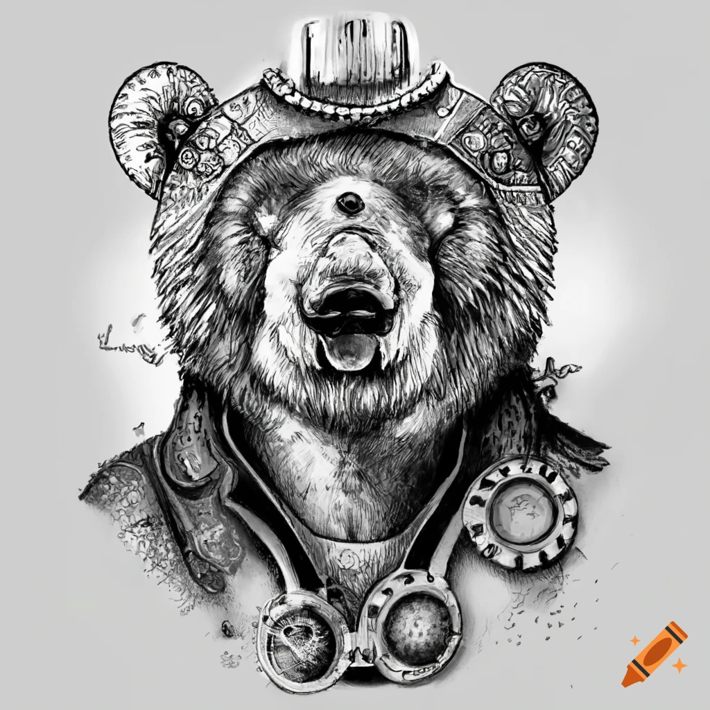 Steampunk bear on Craiyon