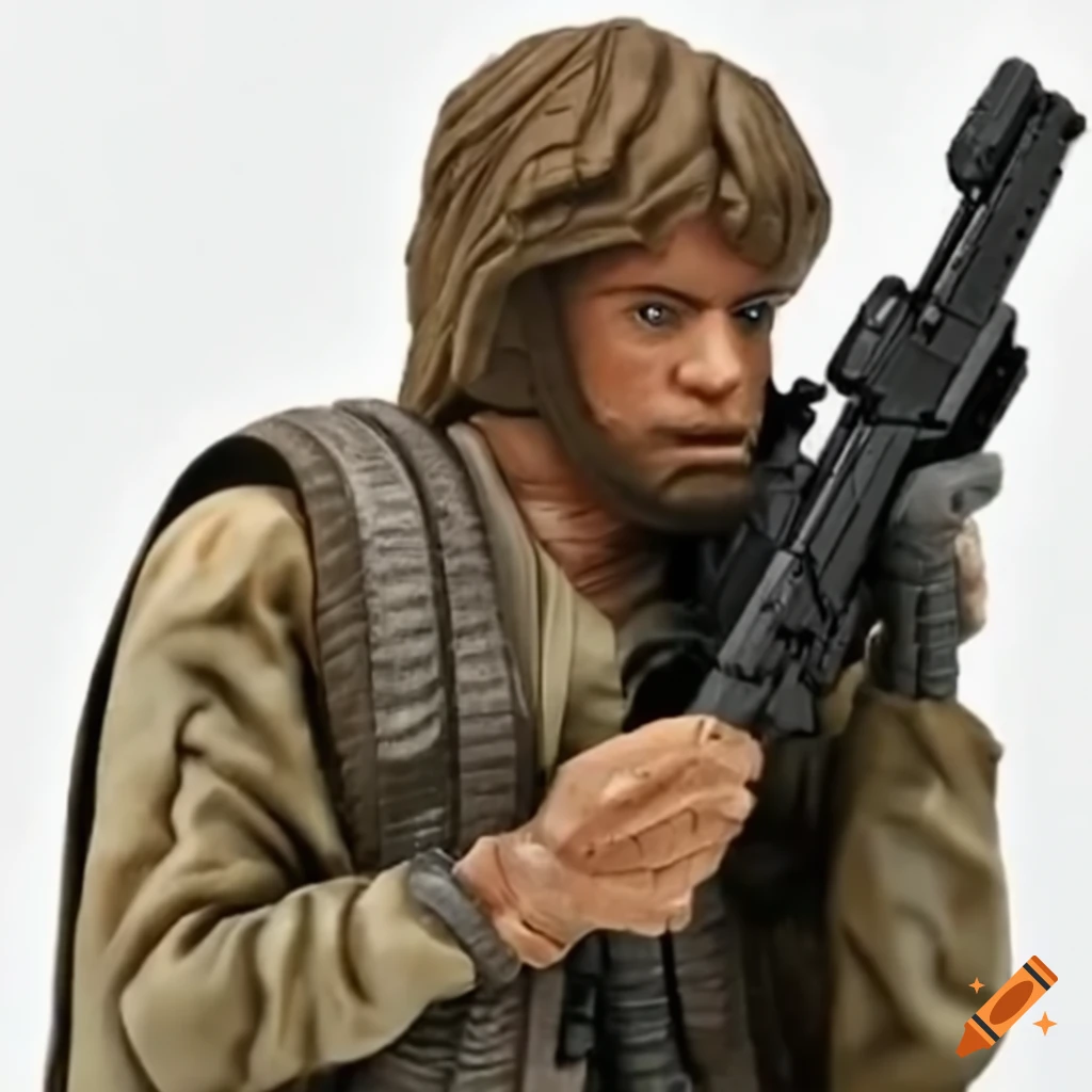 Luke Skywalker depicted as a rebel fighter