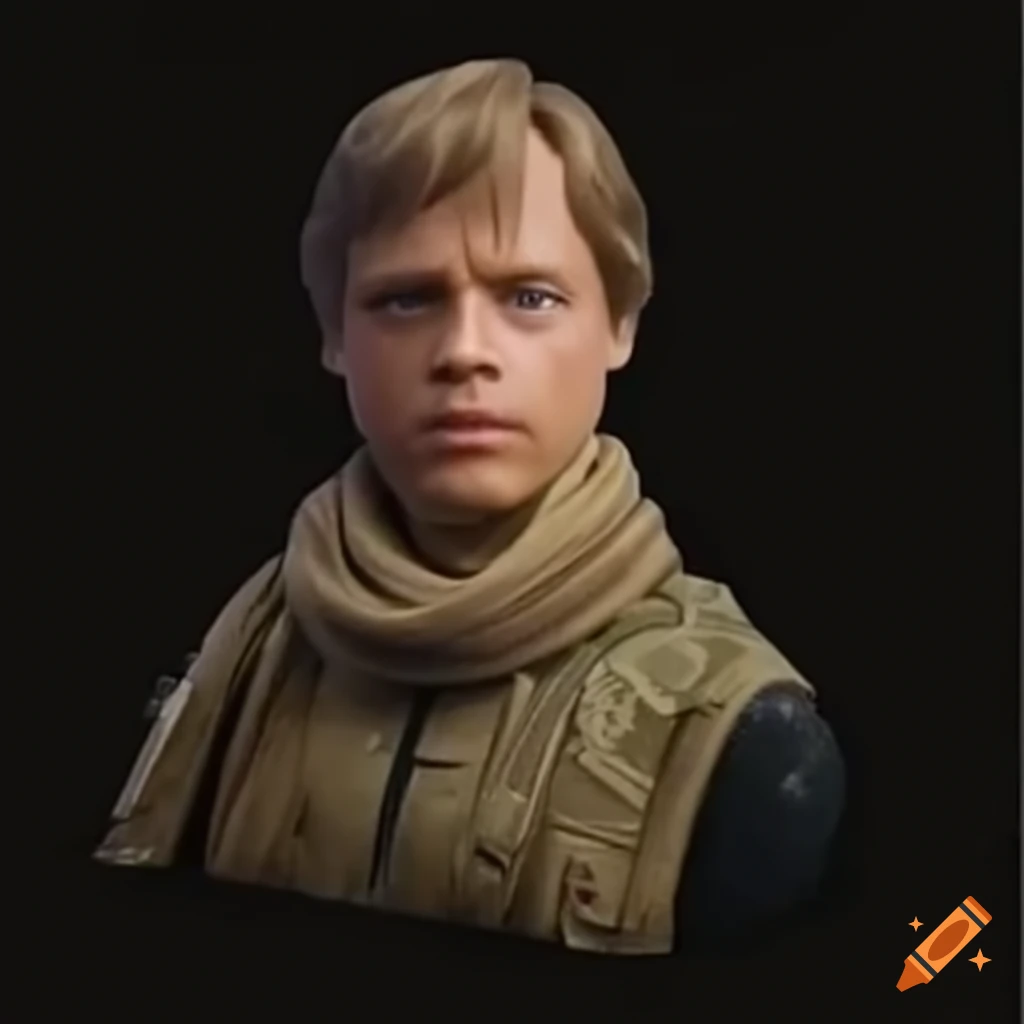 Luke Skywalker depicted as a rebel fighter