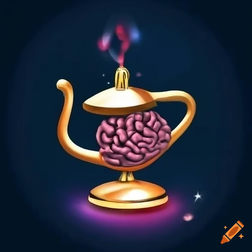 Magic lamp inside brain on Craiyon