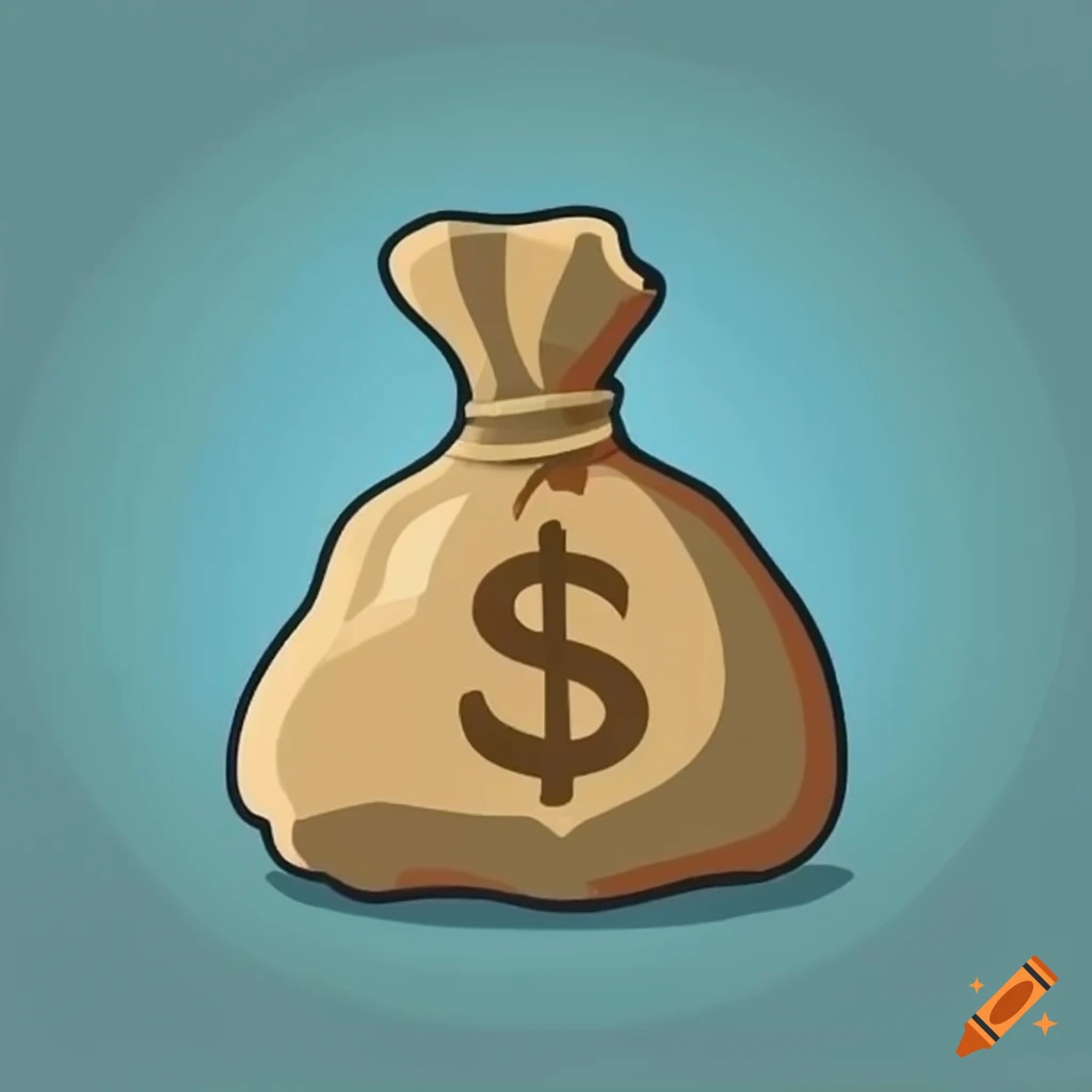 cartoon-style-money-bags-on-craiyon