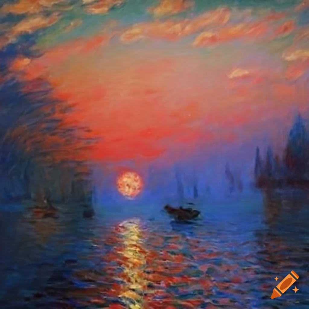 Claude monet painting on Craiyon