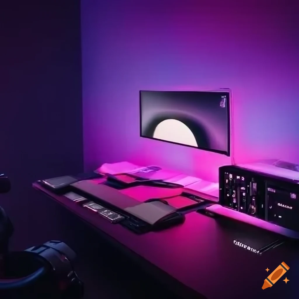 Gaming setup on Craiyon