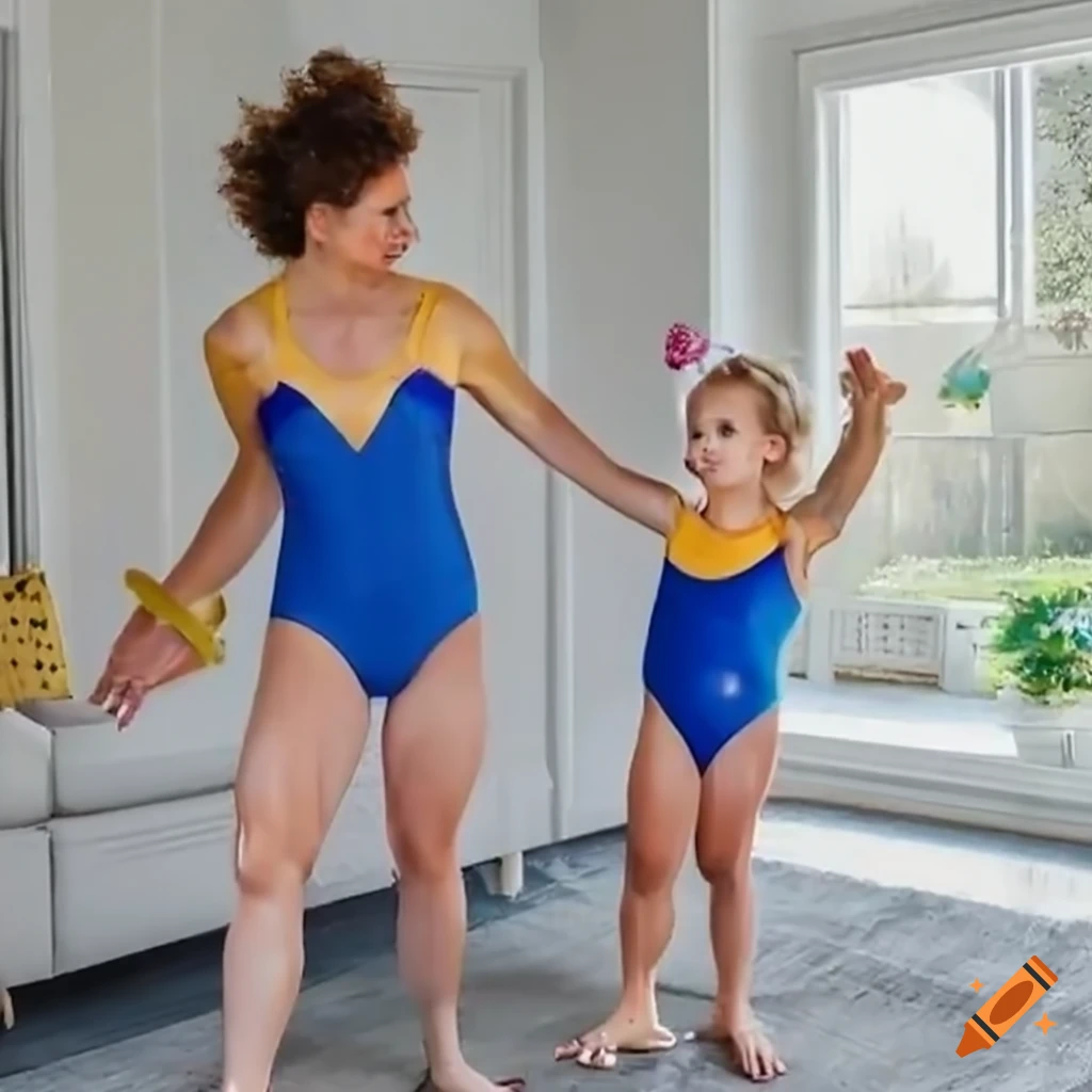 Mother at home with kids