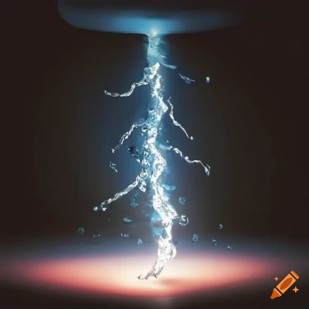 Illustration of electrical safety near water with added electricity on