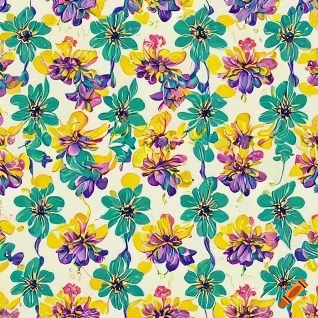 Floral pattern on Craiyon