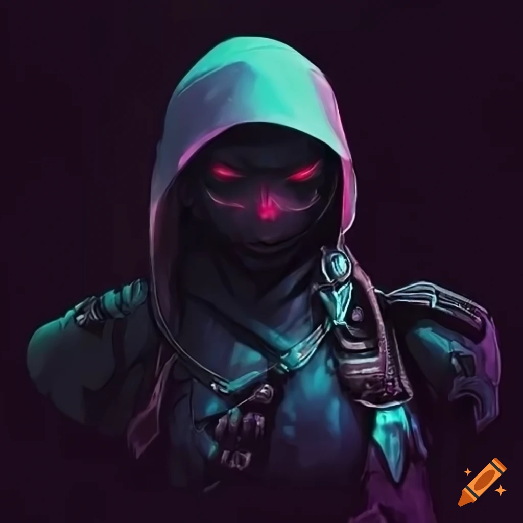 Cyberpunk ninja character