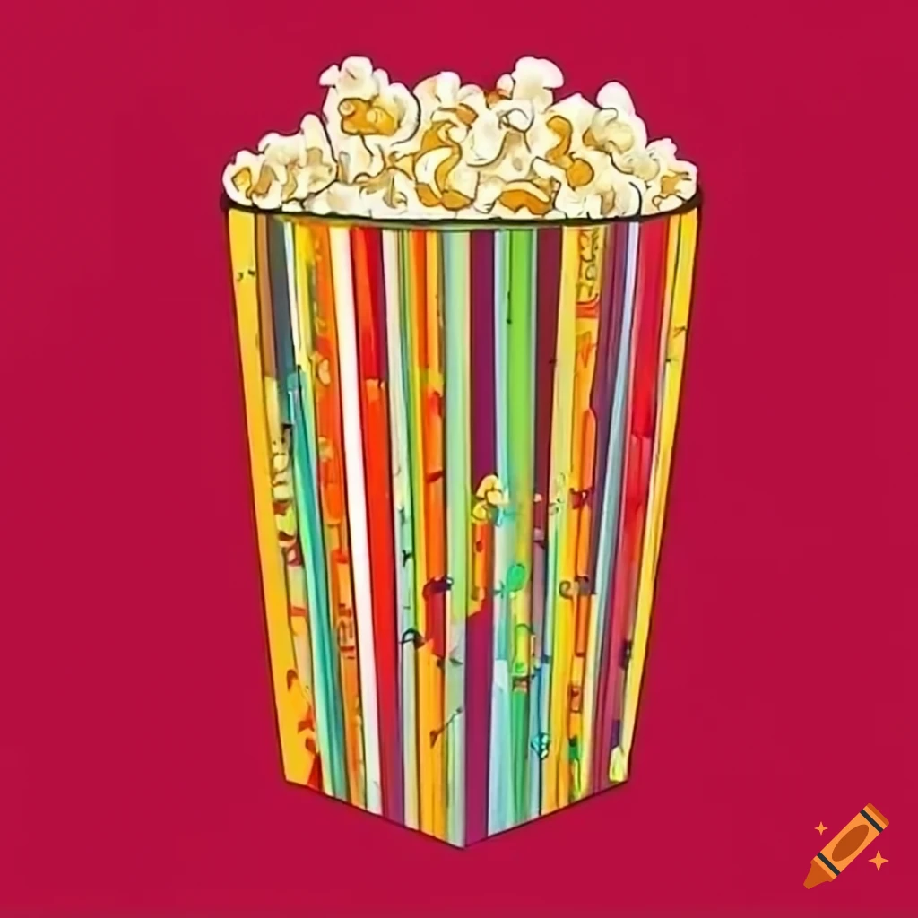 Colorful text saying 'Popcorn!'