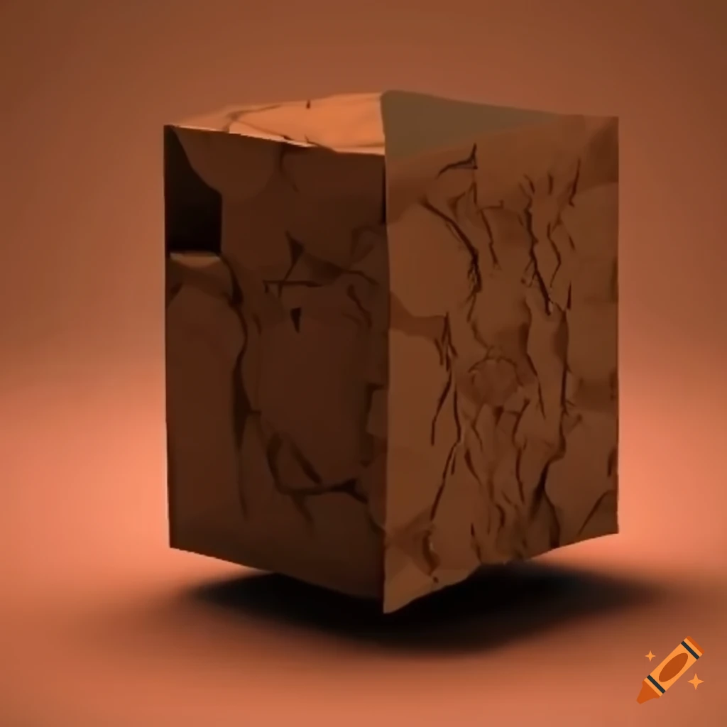 Withered paper cube model on Craiyon