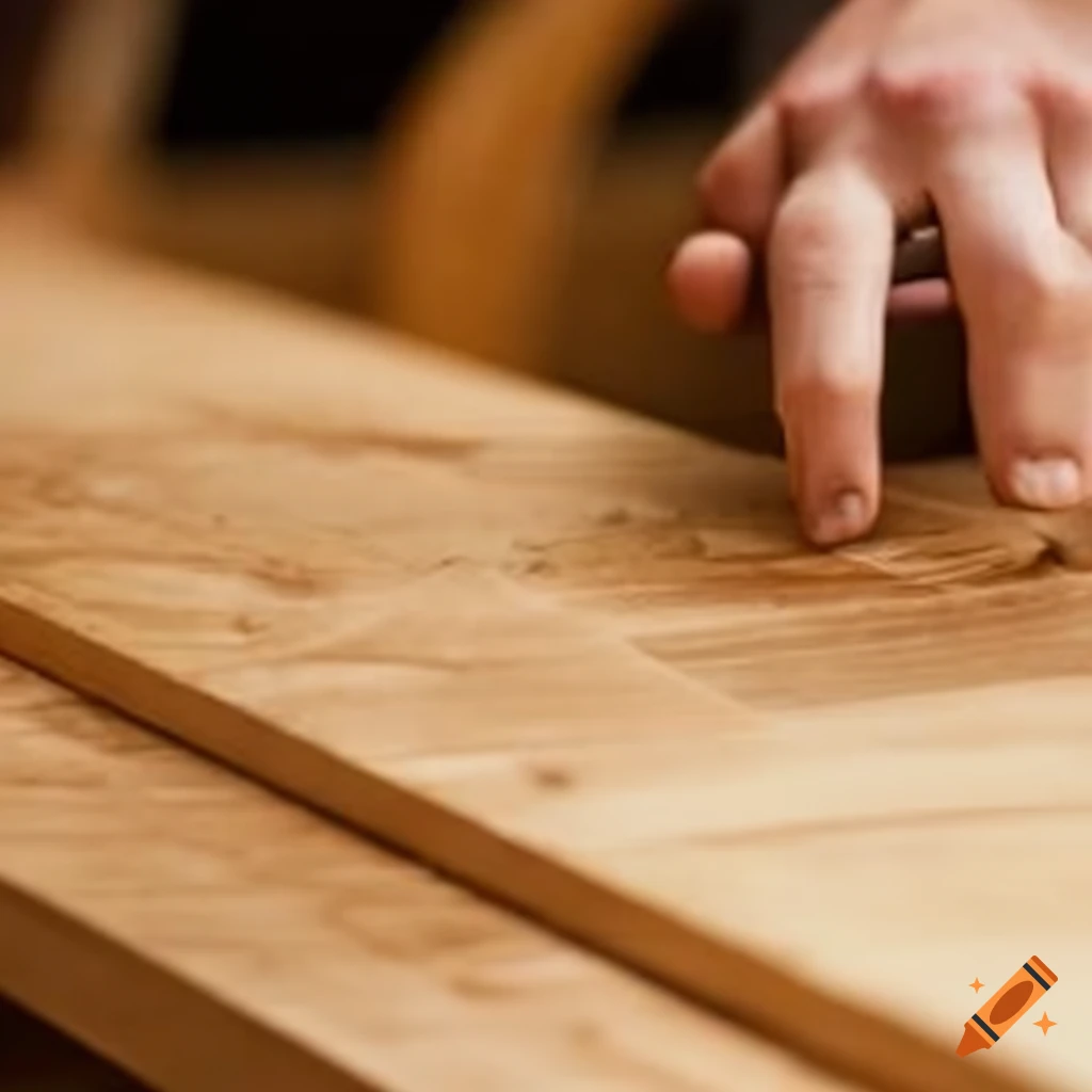 Person working with wood in a woodworking career