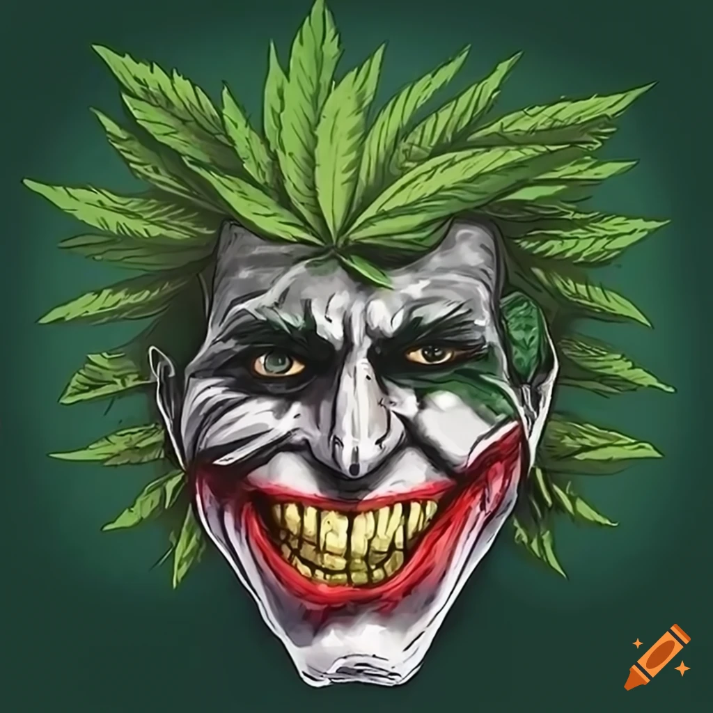 Cannabis leaf avatar inspired by the joker in full metal jacket