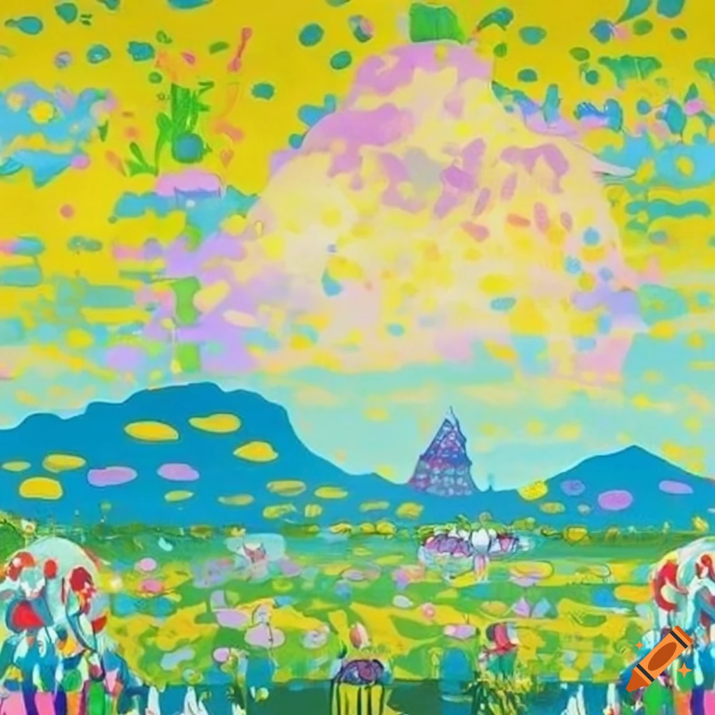 Meadow landscape artwork by Chiho Aoshima