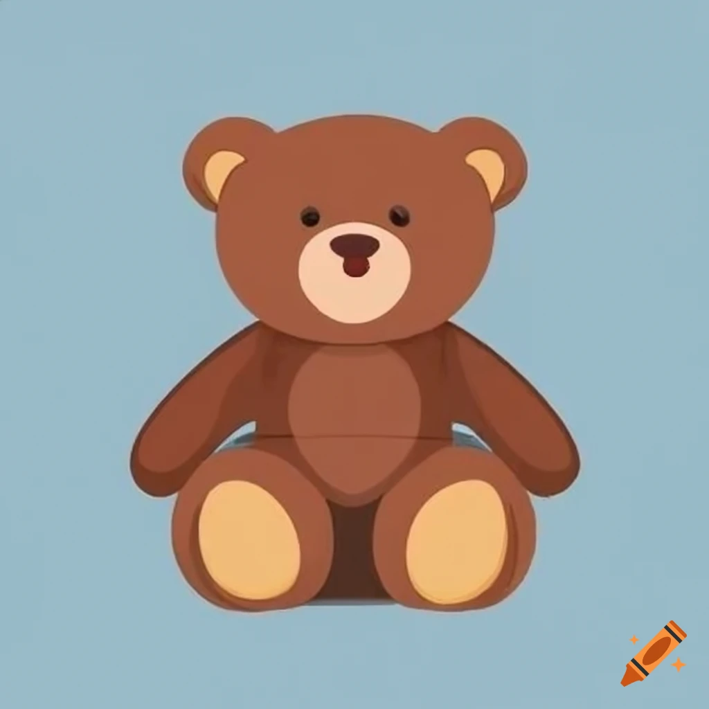 Teddy bear in flat style design