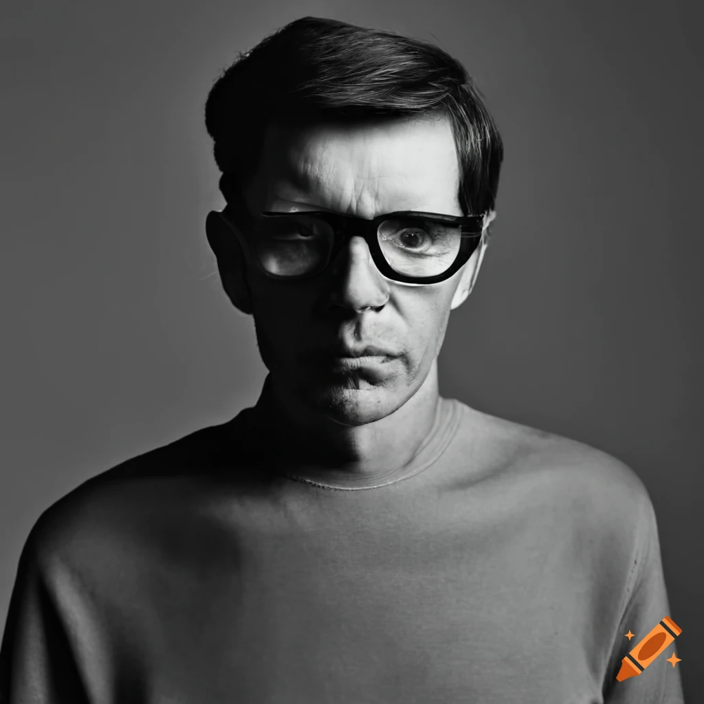 Portrait of an older man with dark brown hair and glasses