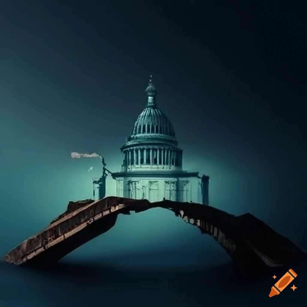 Broken bridge symbolizing breakdown in communication between lawmakers