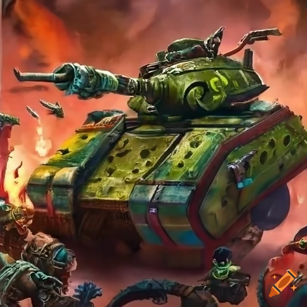 Pandemonium Ginger Bread and Green Tea battle tank from PaiPai Chinese Imperial Army in Warhammer