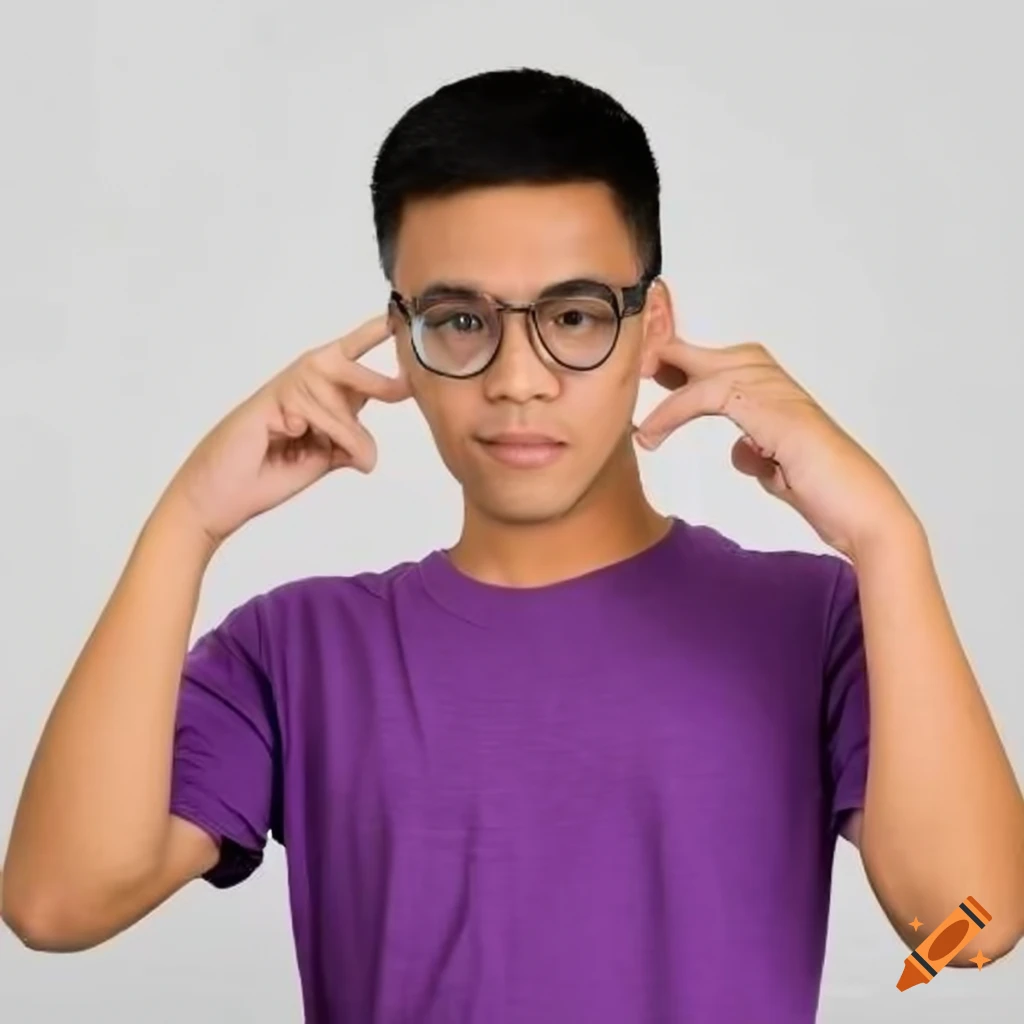 Young Filipino man with glasses and purple t-shirt