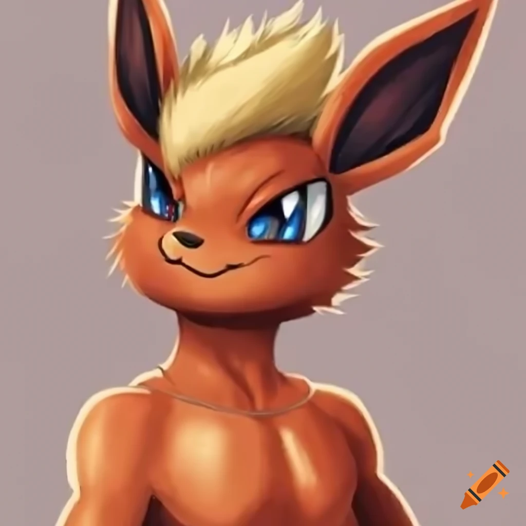 Anthro Flareon in latex bodysuit