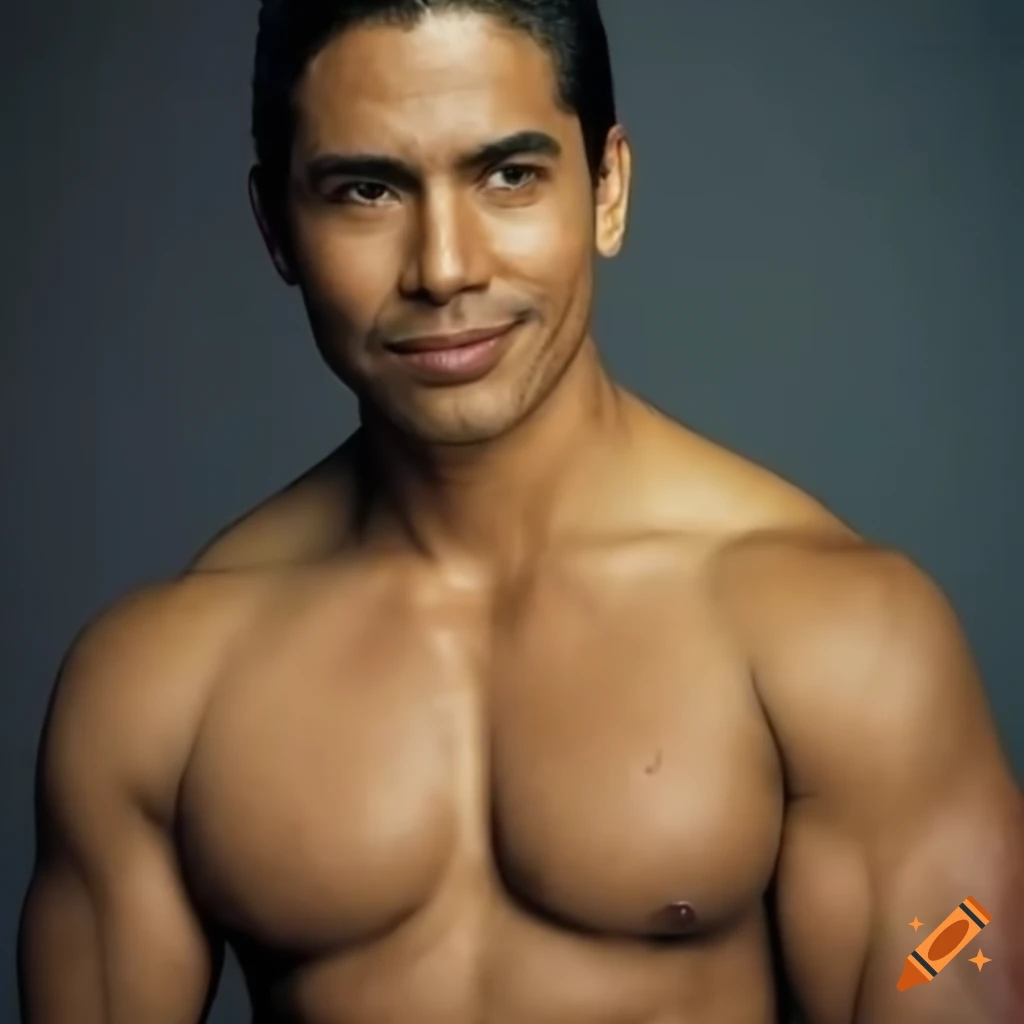 Attractive 40 year old Latino man in gym outfit