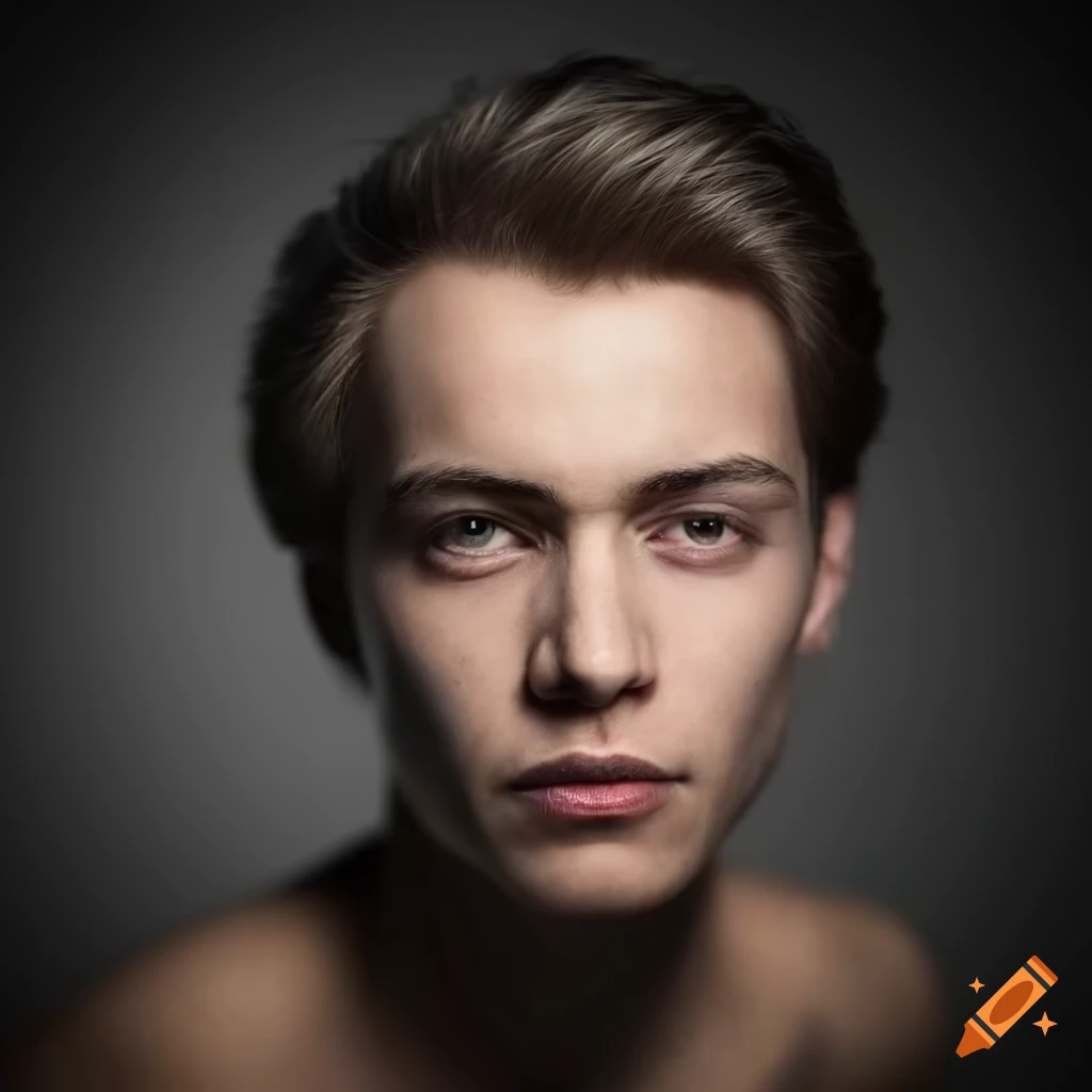 Portrait of a strong masculine man