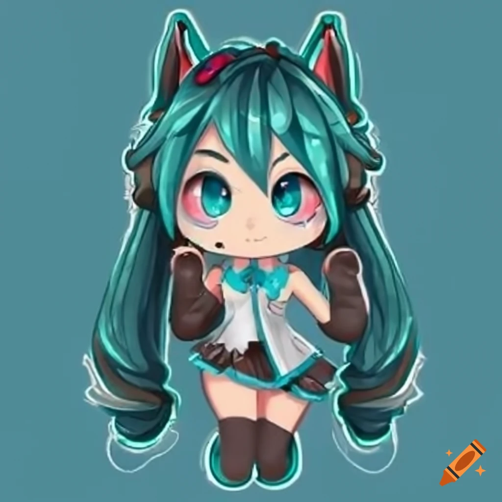 Chibi Miku in a furry style