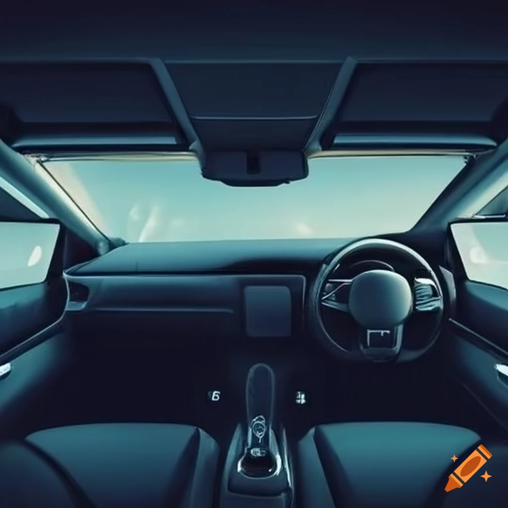 Modern car on a long road trip