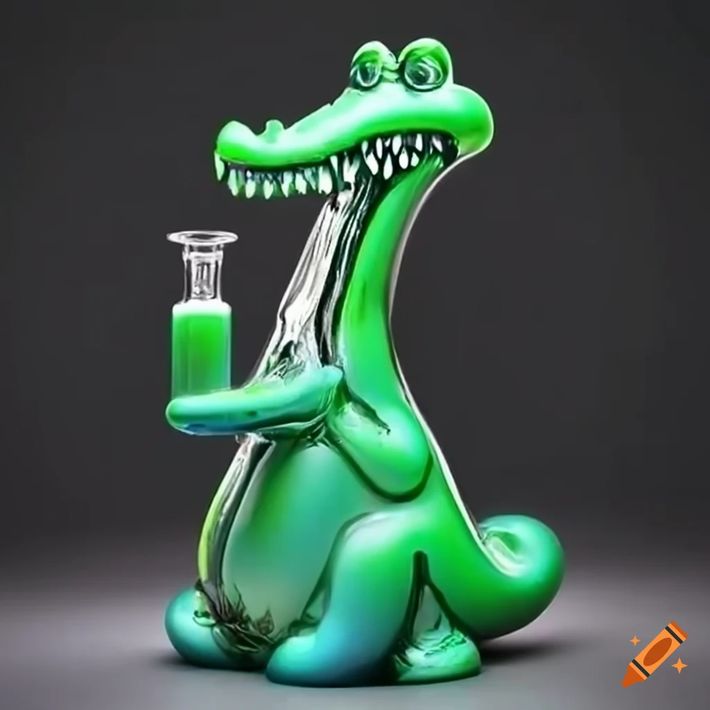 Crocodile-shaped weed bong