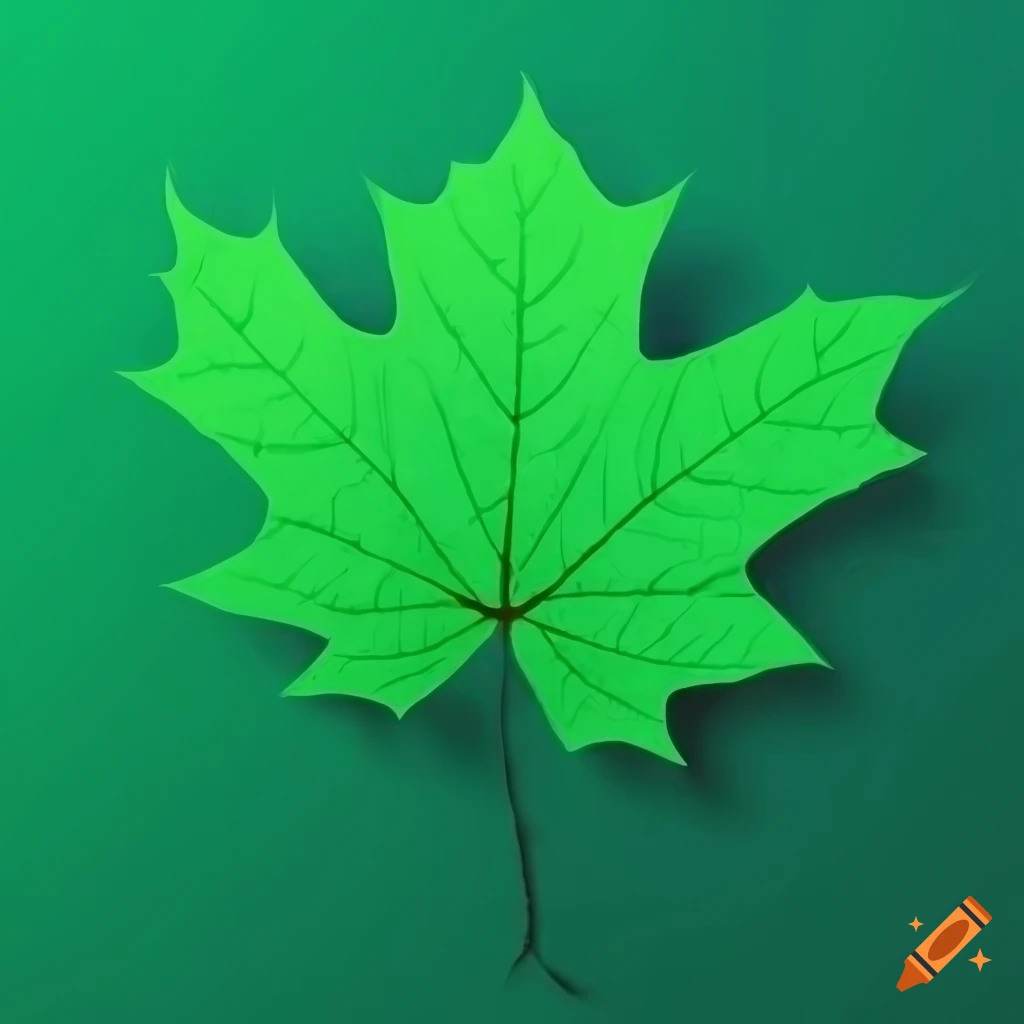Stylized green maple leaf texture in high quality